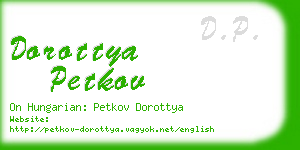 dorottya petkov business card